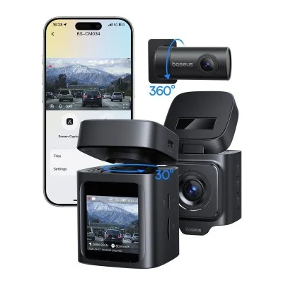 Baseus PrimeTrip VD1 Dash Cam 3K+1080p &ndash; Black